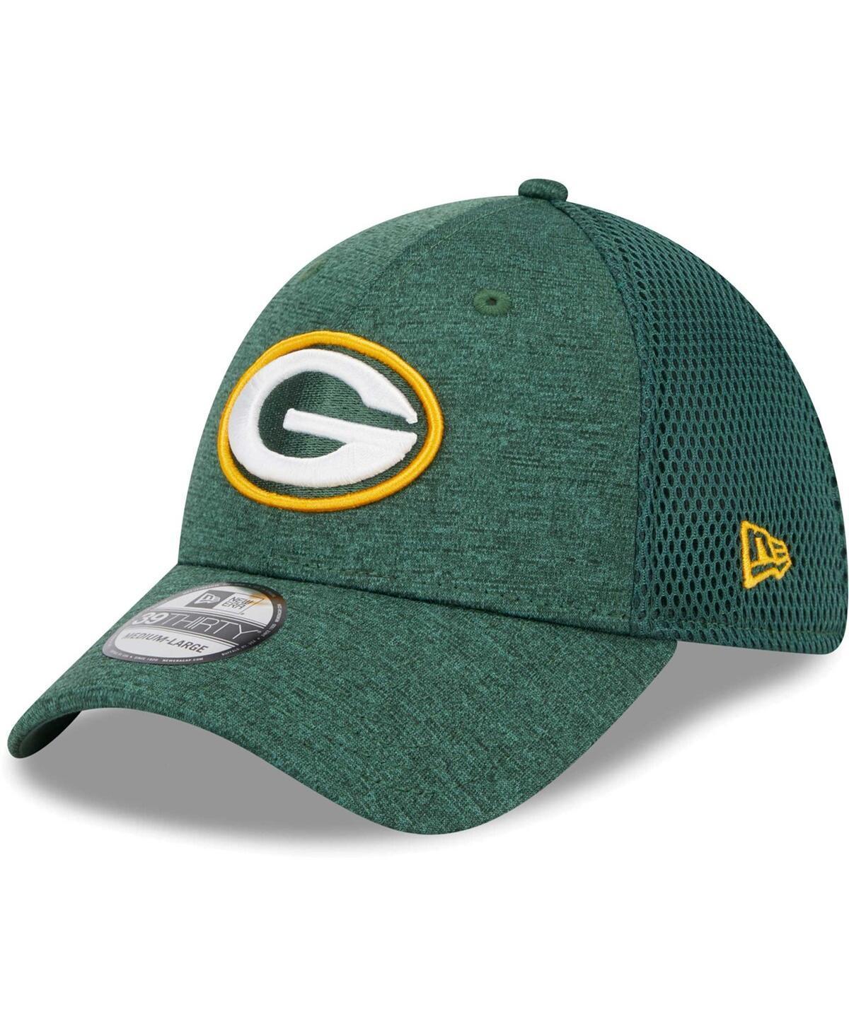 Mens New Era Green Green Bay Packers Stripe 39THIRTY Flex Hat Product Image