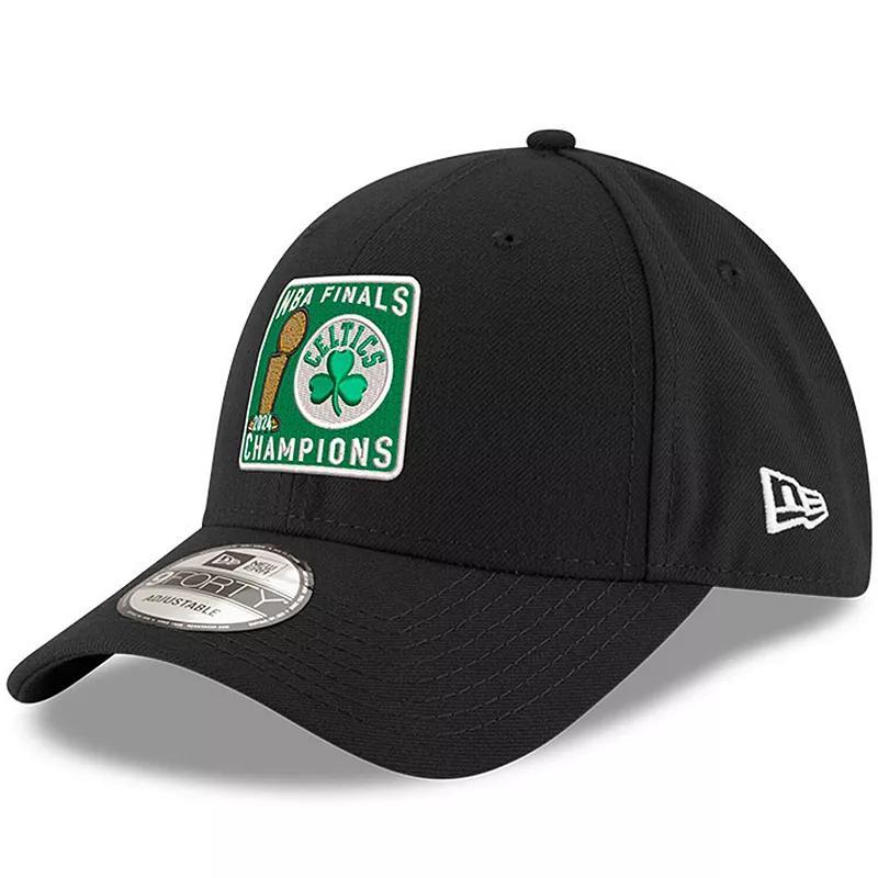 Mens New Era Boston Celtics 2024 NBA Finals Champions Squared Up 9FORTY Adjustable Hat Product Image