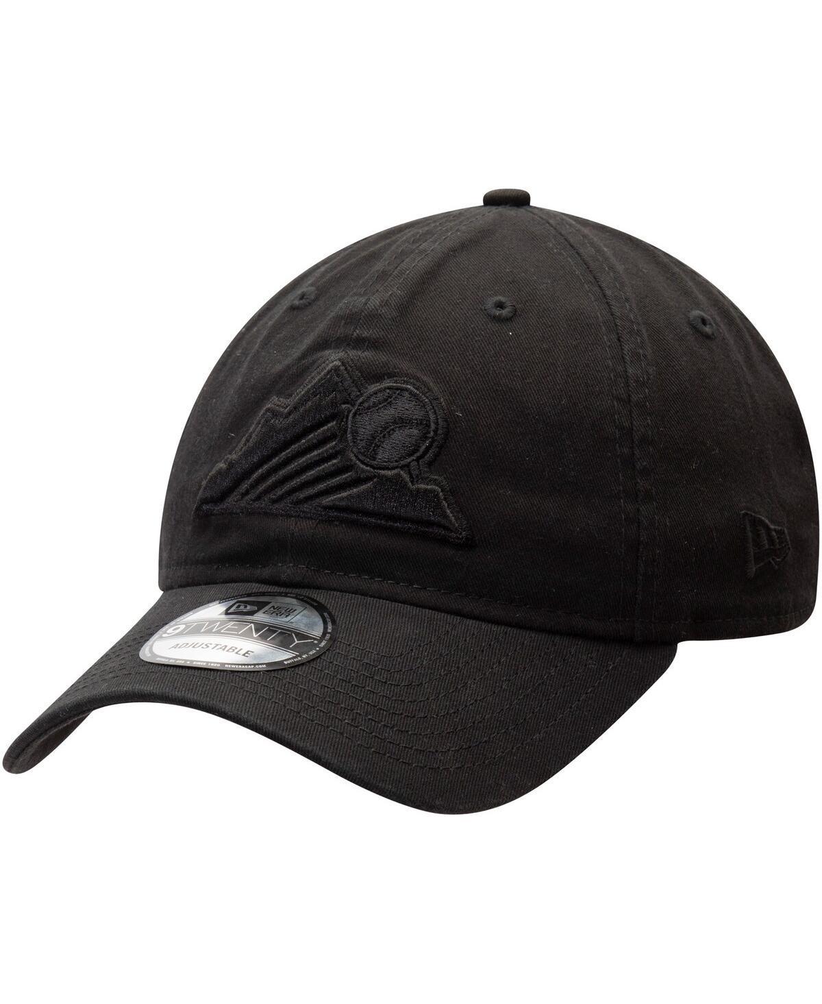 Mens New Era Black Colorado Rockies Team Tonal Core Classic 9TWENTY Adjustable Hat Product Image