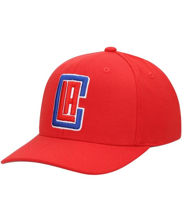 Mens Mitchell & Ness Red La Clippers Ground Stretch Snapback Hat Product Image