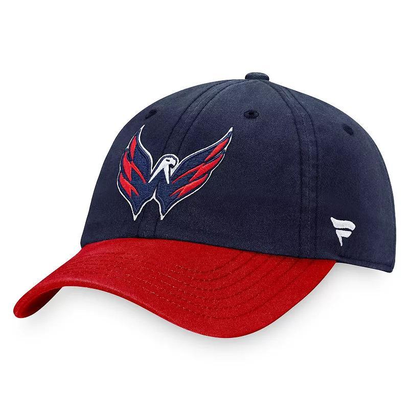 Mens Fanatics Branded Navy/Red Washington Capitals Core Primary Logo Adjustable Hat Product Image