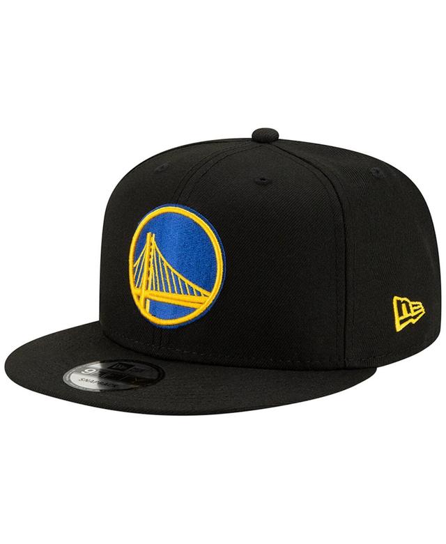 Mens New Era Black Golden State Warriors Official Team Color 9FIFTY Snapback Hat Product Image