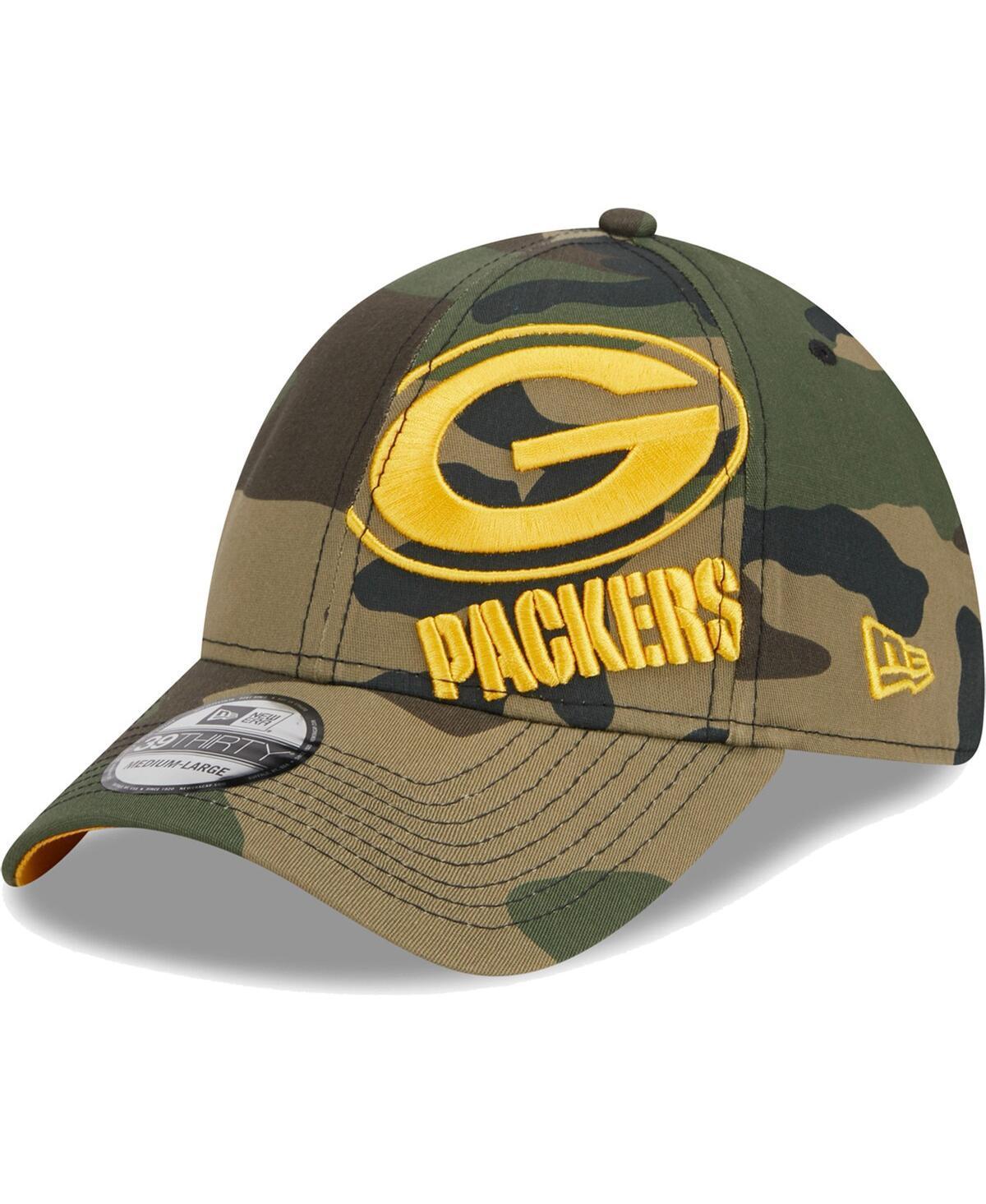 Mens New Era Camo Bay Packers Punched Out 39THIRTY Flex Hat Product Image