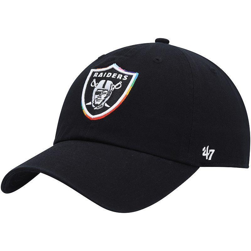 Mens 47 Black Las Vegas Raiders Team Pride Clean Up Adjustable Hat Product Image