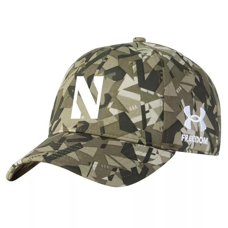 Mens Under Armour Camo Northwestern Wildcats Freedom Collection Adjustable Hat Product Image