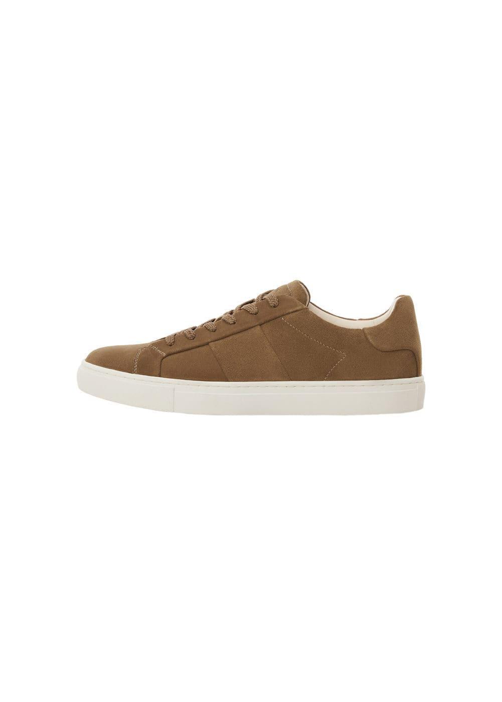 MANGO MAN - Laces suede sneaker medium brownMen Product Image