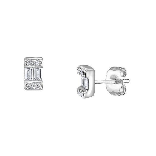 10k White Gold 1/5 Carat T.W. Diamond Earrings, Womens Product Image