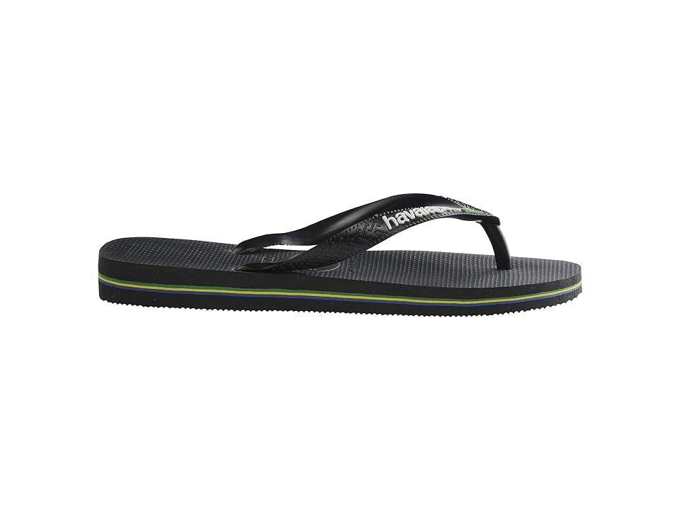 Havaianas Brazil Logo Unisex Flip Flops Black) Women's Sandals Product Image