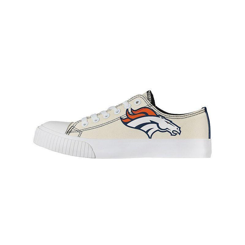 Womens FOCO Cream Denver Broncos Low Top Canvas Shoes Product Image