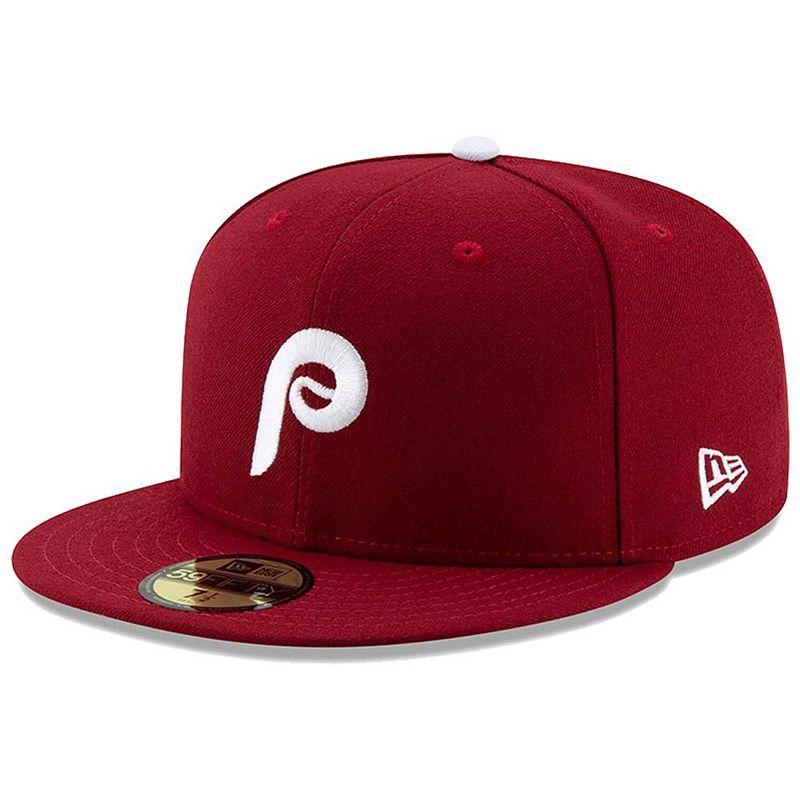 Mens New Era Maroon Philadelphia Phillies Alternate 2 Authentic Collection On-Field 59FIFTY Fitted Hat Product Image