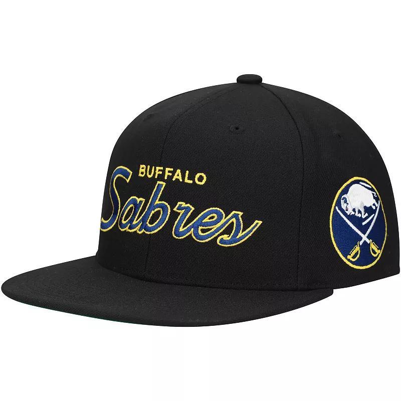 Mens Mitchell & Ness Buffalo Sabres Core Team Script 2.0 Snapback Hat Product Image