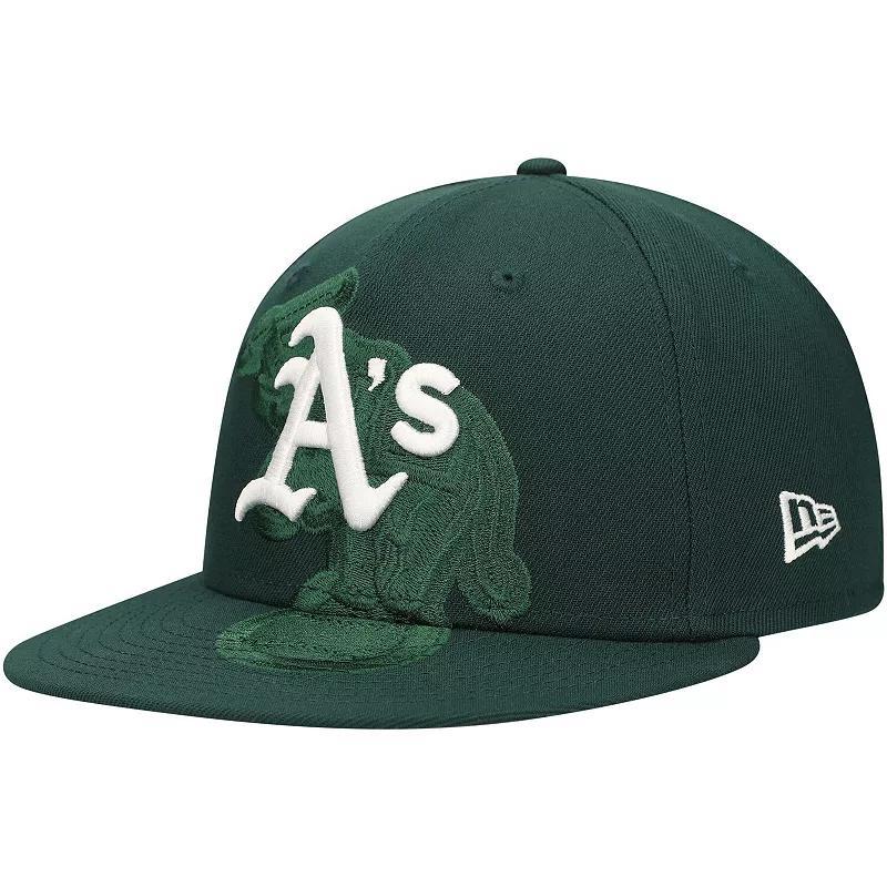 Mens New Era Oakland Athletics Shadow Logo 59FIFTY Fitted Hat Product Image