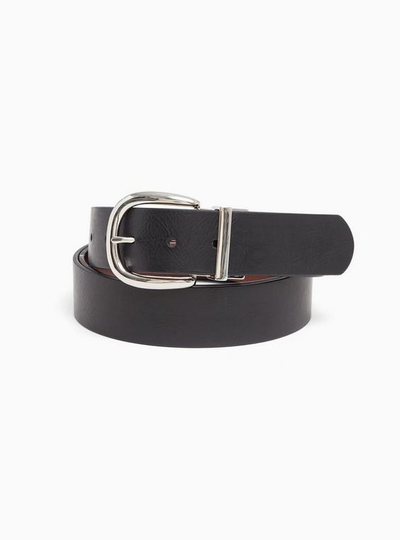 Reversible Faux Leather Buckle Belt Product Image