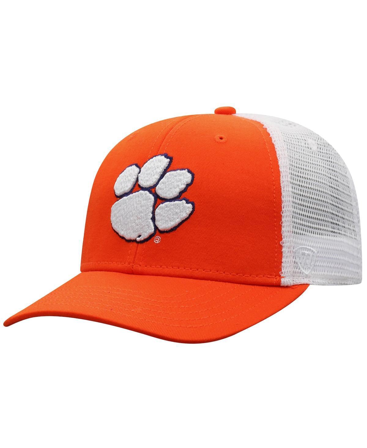 Mens Top of the World /White Clemson Tigers Trucker Snapback Hat Product Image