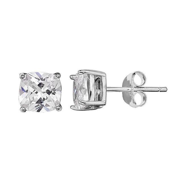 PRIMROSE Sterling Silver Cubic Zirconia Stud Earrings, Womens, Grey Product Image