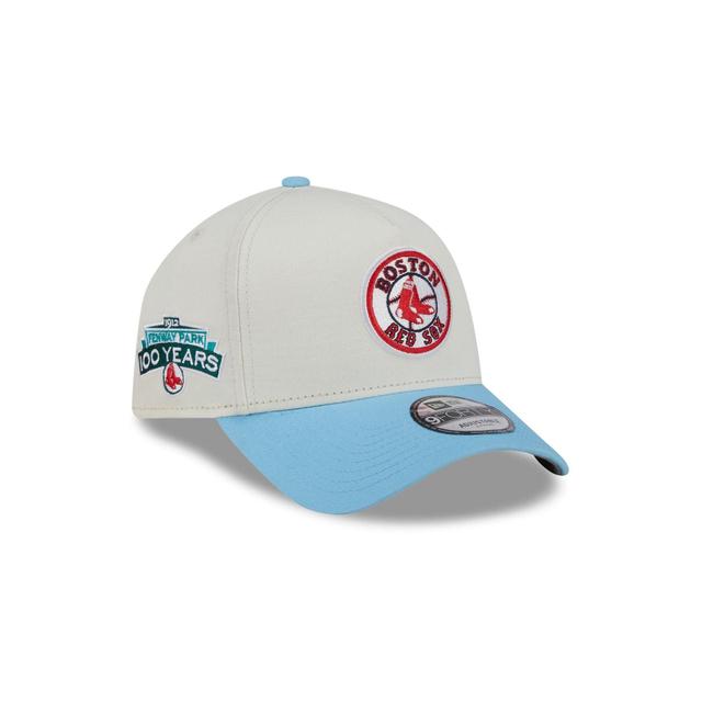 Boston Red Sox Chrome White 9FORTY A-Frame Snapback Hat Male Product Image