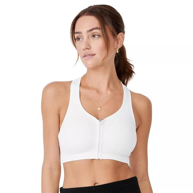 Jockey Sport Zip Front Seam Free Sports Bra, Womens Product Image