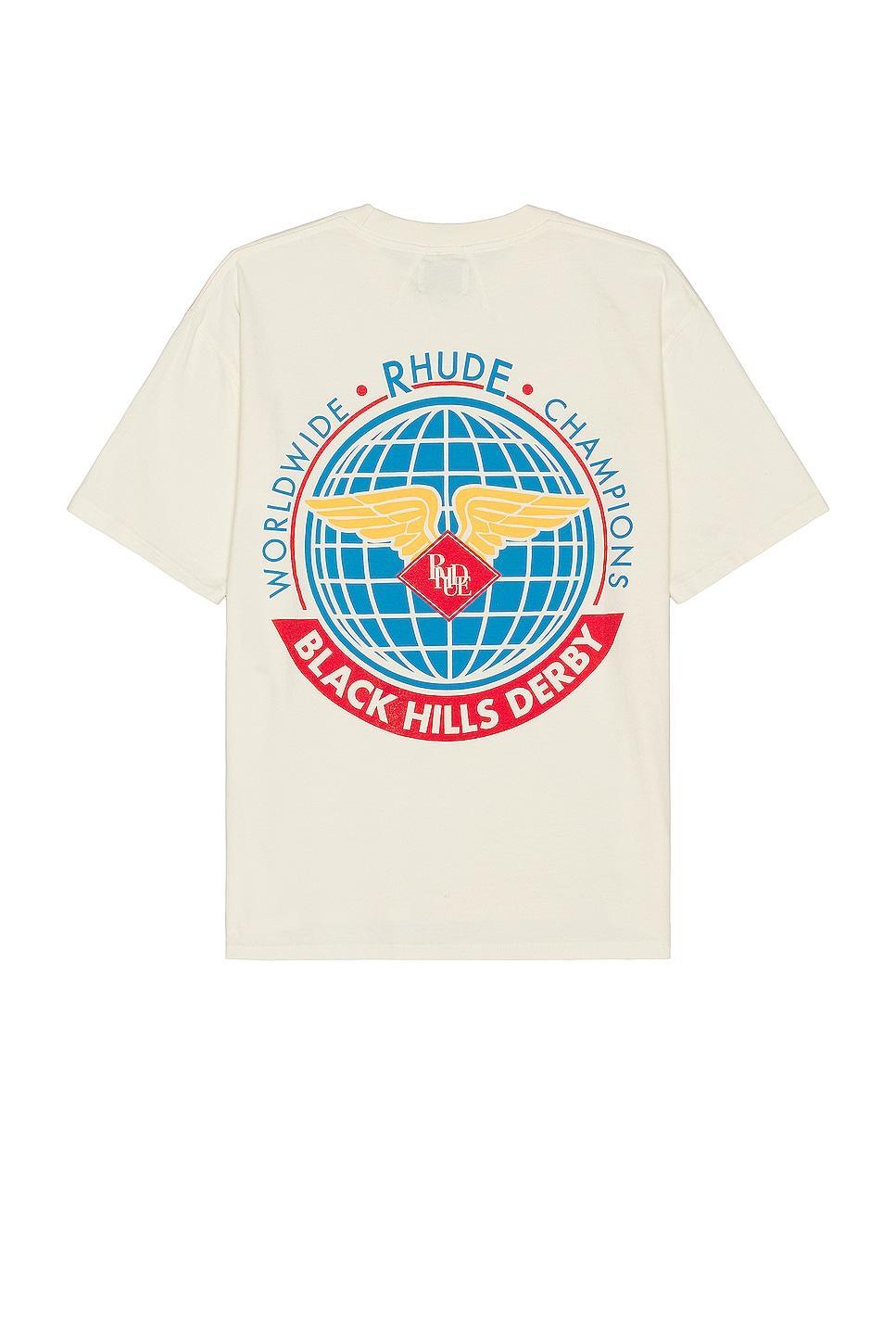 Rhude Worldwide Tee in White Product Image