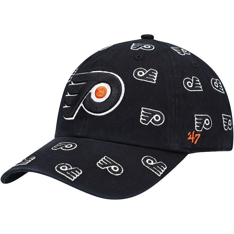 Womens 47 Black Philadelphia Flyers Confetti Clean Up Adjustable Hat Product Image