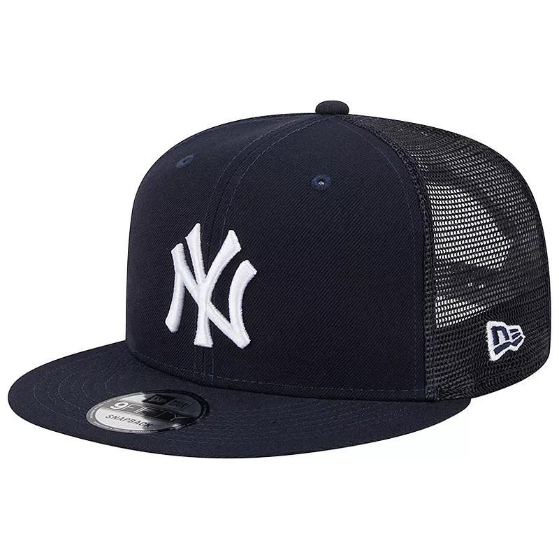 Mens New Era Navy New York Yankees Team Color Trucker 9FIFTY Snapback Hat Product Image