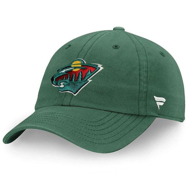 Mens Fanatics Branded Minnesota Wild Core Primary Logo Adjustable Hat Product Image