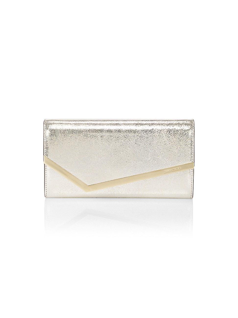 Womens Emmie Glitter Leather Clutch-On-Chain Product Image