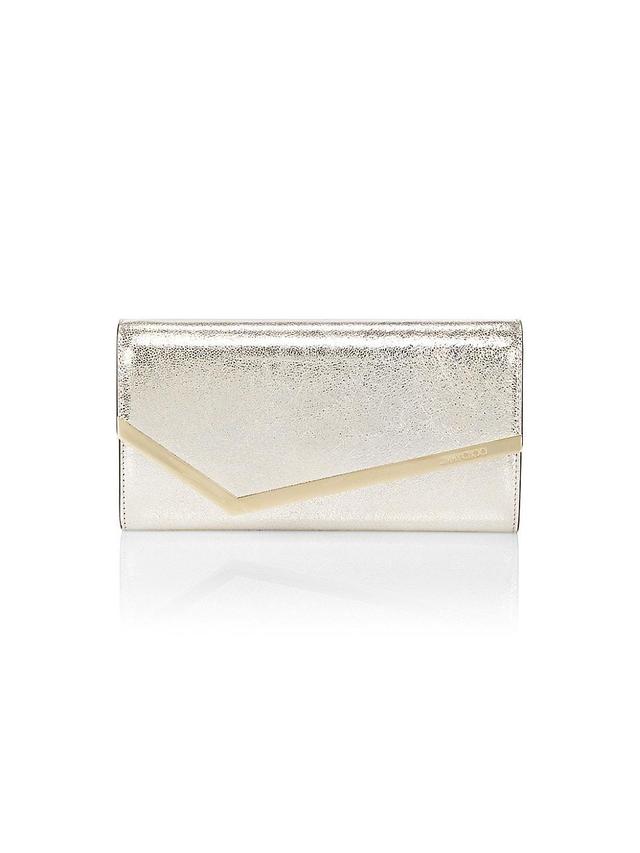 Womens Emmie Glitter Leather Clutch-On-Chain Product Image