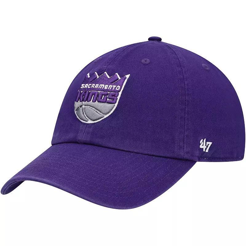 Mens 47 Purple Sacramento Kings Team Clean Up Adjustable Hat Product Image