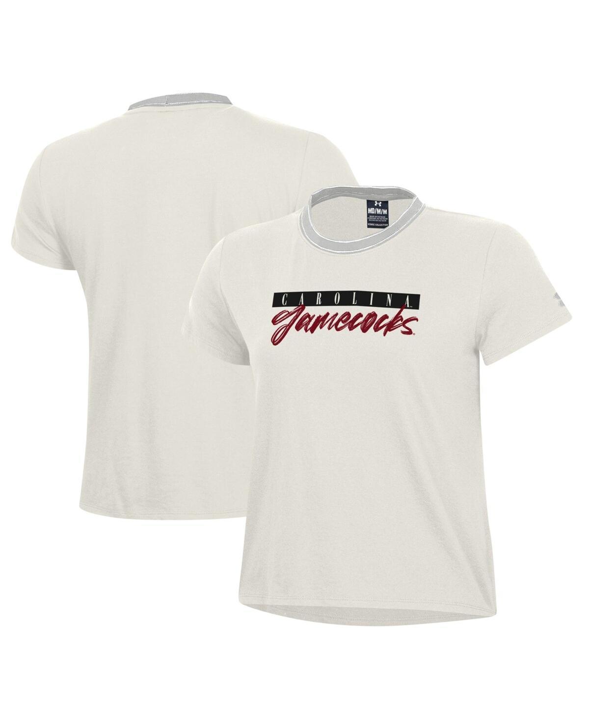 Womens Under Armour White South Carolina Gamecocks Iconic T-Shirt Product Image