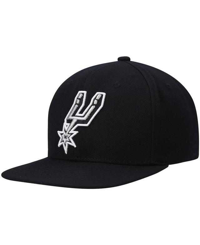 Mens Mitchell & Ness Black San Antonio Spurs Ground 2.0 Snapback Hat Product Image