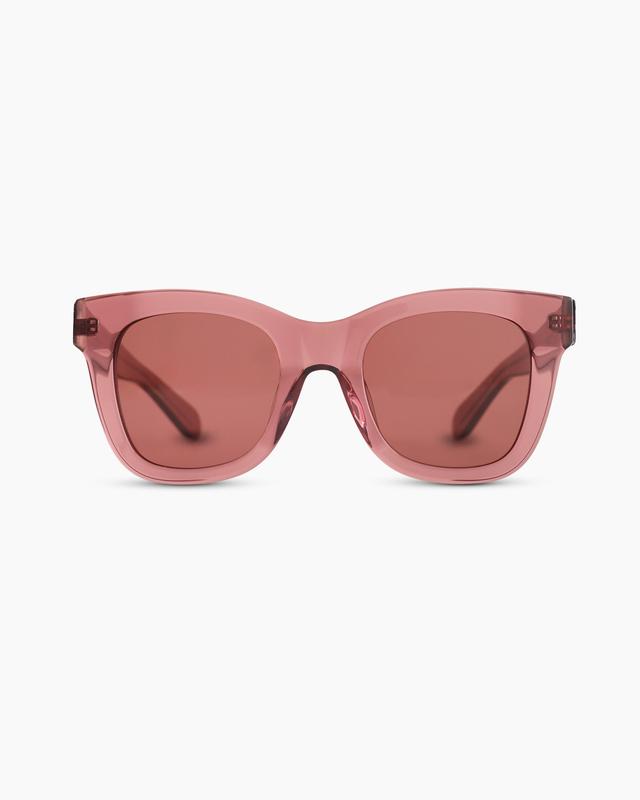 Womens Tatum Polarized Acetate Sunglasses in Clear Orchid with Pink Lens, Cellulose Acetate by Quince Product Image