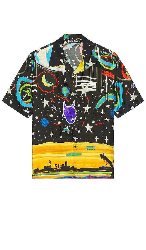 Palm Angels Starry Night Bowling Shirt Size 48, 50. Product Image