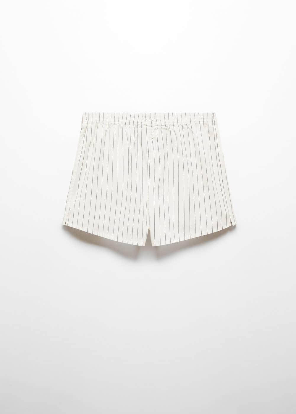 MANGO MAN - Striped printed cotton briefs whiteMen Product Image