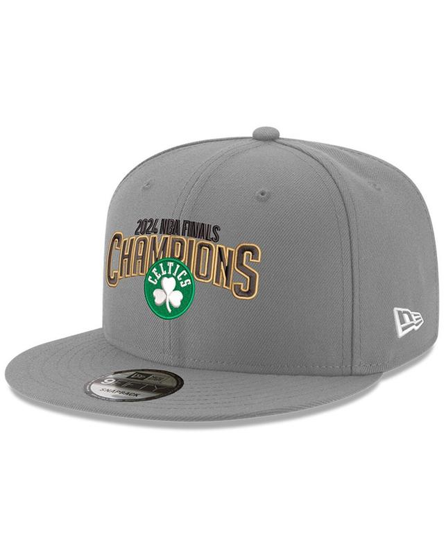 Mens New Era Gray Boston Celtics 2024 NBA Finals Champions Arched 9FIFTY Snapback Hat Product Image