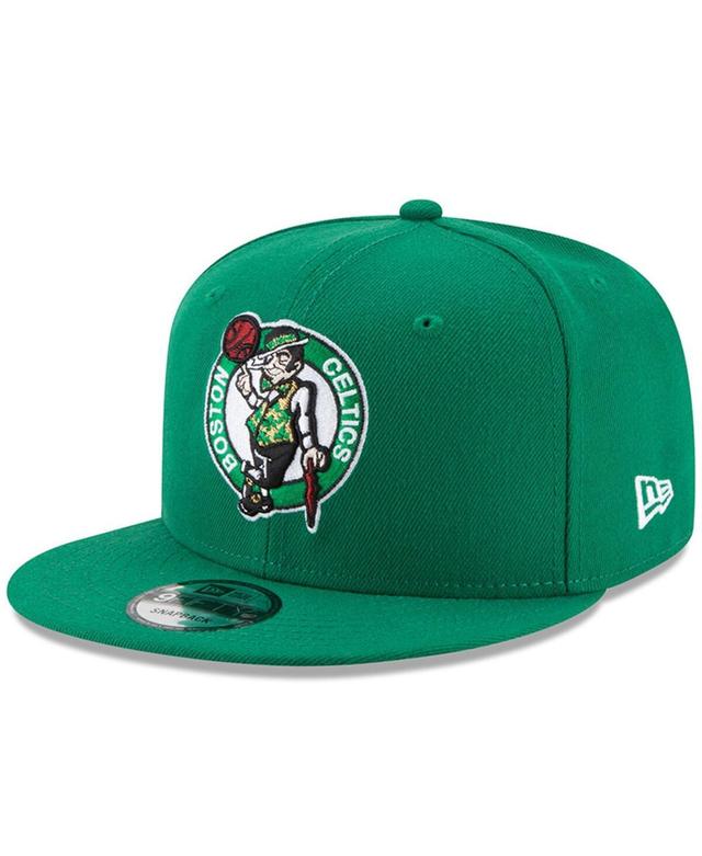 Mens New Era Kelly Green Boston Celtics Official Team Color 9FIFTY Snapback Hat Product Image