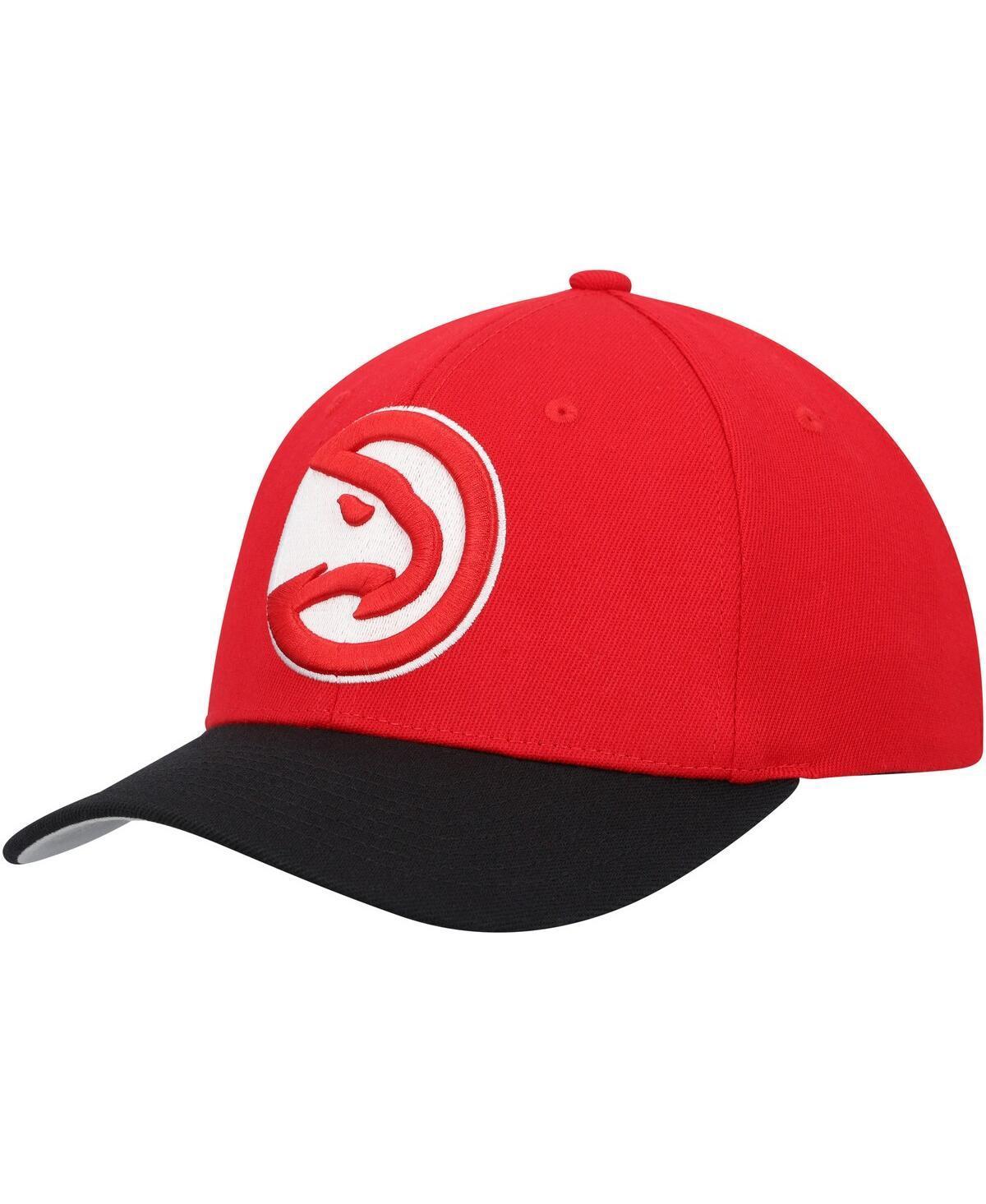 Mens Mitchell & Ness Red Atlanta Hawks Mvp Team Two-Tone 2.0 Stretch-Snapback Hat - Red Product Image