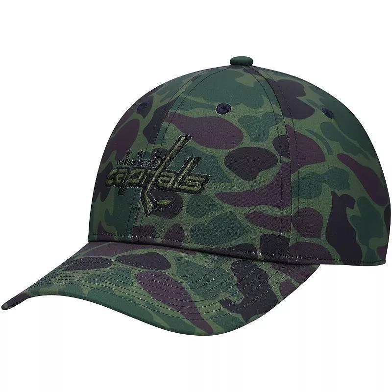 Mens adidas Camo Washington Capitals Locker Room Slouch Adjustable Hat Product Image