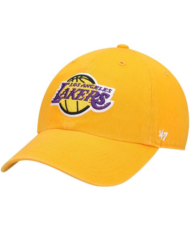 Mens 47 Brand Gold Los Angeles Lakers Clean Up Adjustable Hat Product Image