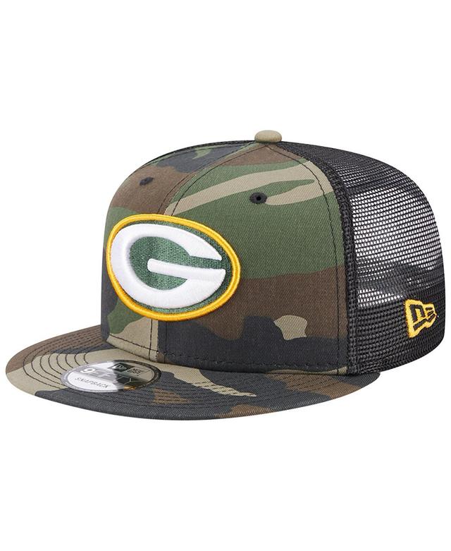 Mens New Era Camo Green Bay Packers Classic Trucker 9FIFTY Snapback Hat Product Image