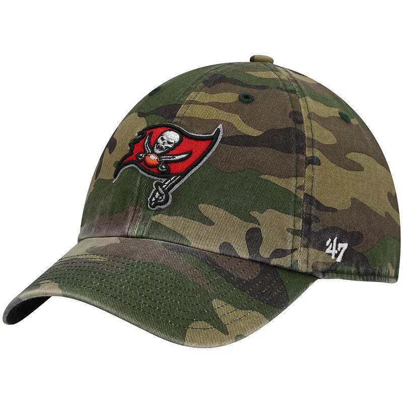 Mens 47 Camo Tampa Bay Buccaneers Woodland Clean Up Adjustable Hat Product Image