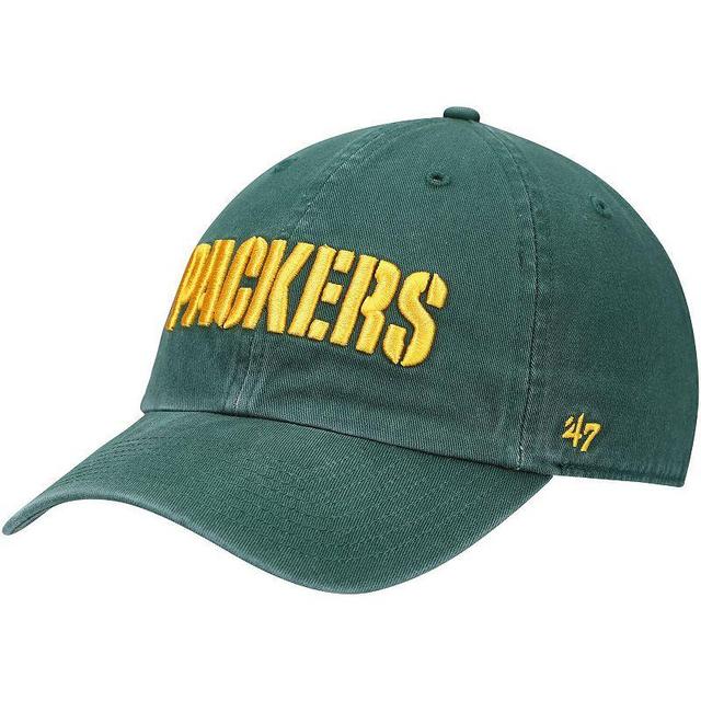 Mens 47 Bay Packers Clean Up Script Adjustable Hat Product Image