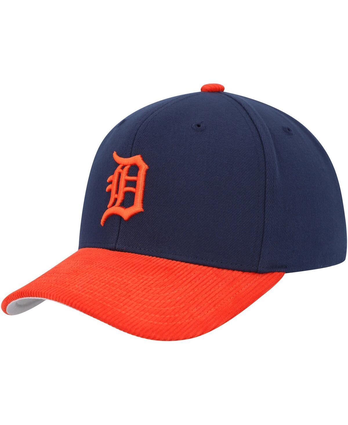 Mens Mitchell & Ness Detroit Tigers Corduroy Pro Snapback Hat, Blue Product Image