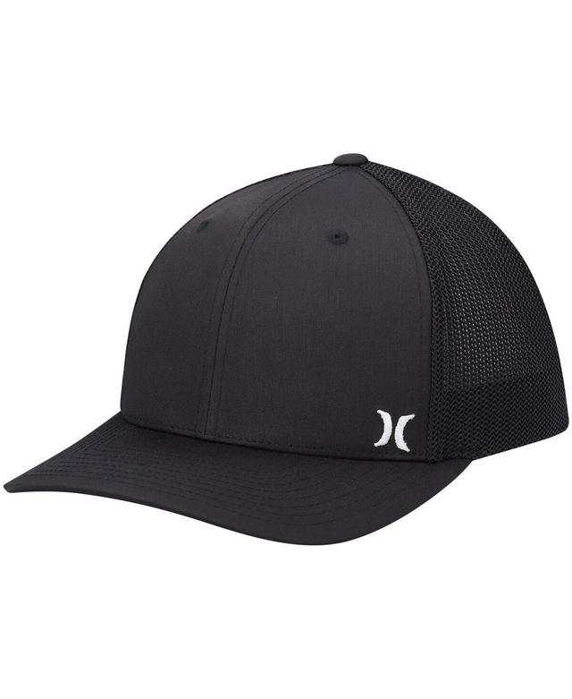 Mens Hurley Black Mini Icon Trucker Flex Fit Hat Product Image