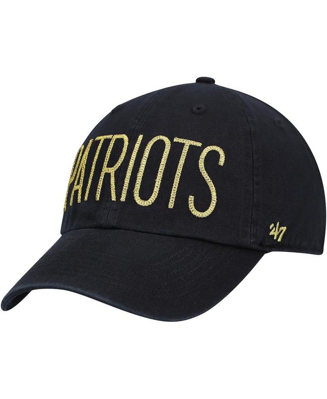 Womens 47 New England Patriots Shimmer Text Clean Up Adjustable Hat Product Image