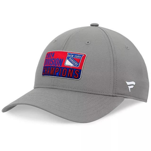 Mens Fanatics Branded Gray New York Rangers 2024 Metropolitan Division Champions Adjustable Hat Product Image