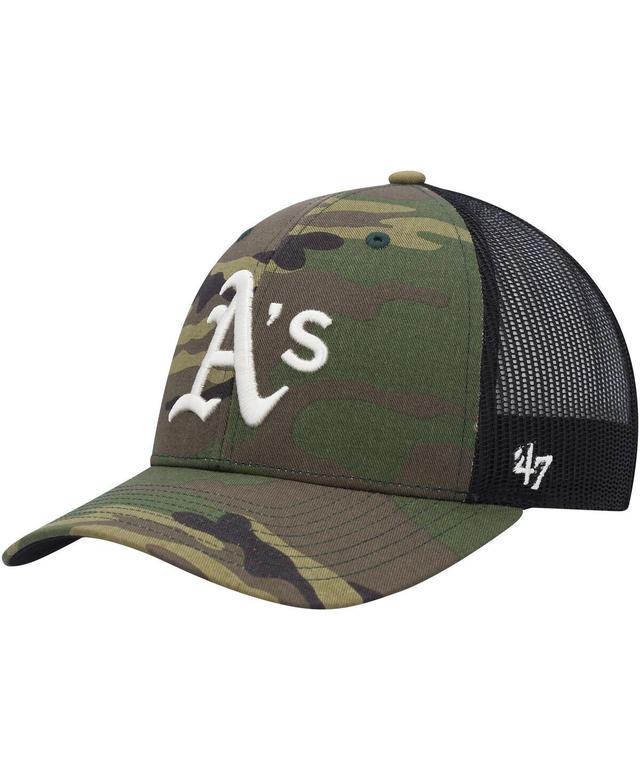 Mens 47 Brand Camo Oakland Athletics Trucker Snapback Hat Product Image