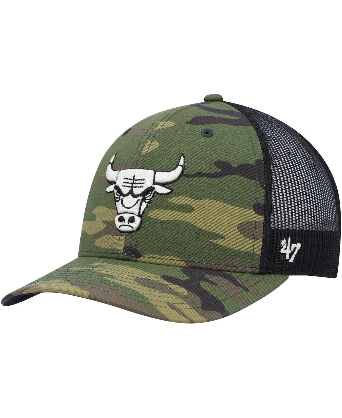 Mens 47 Camo/Black Chicago Bulls Trucker Snapback Hat Product Image