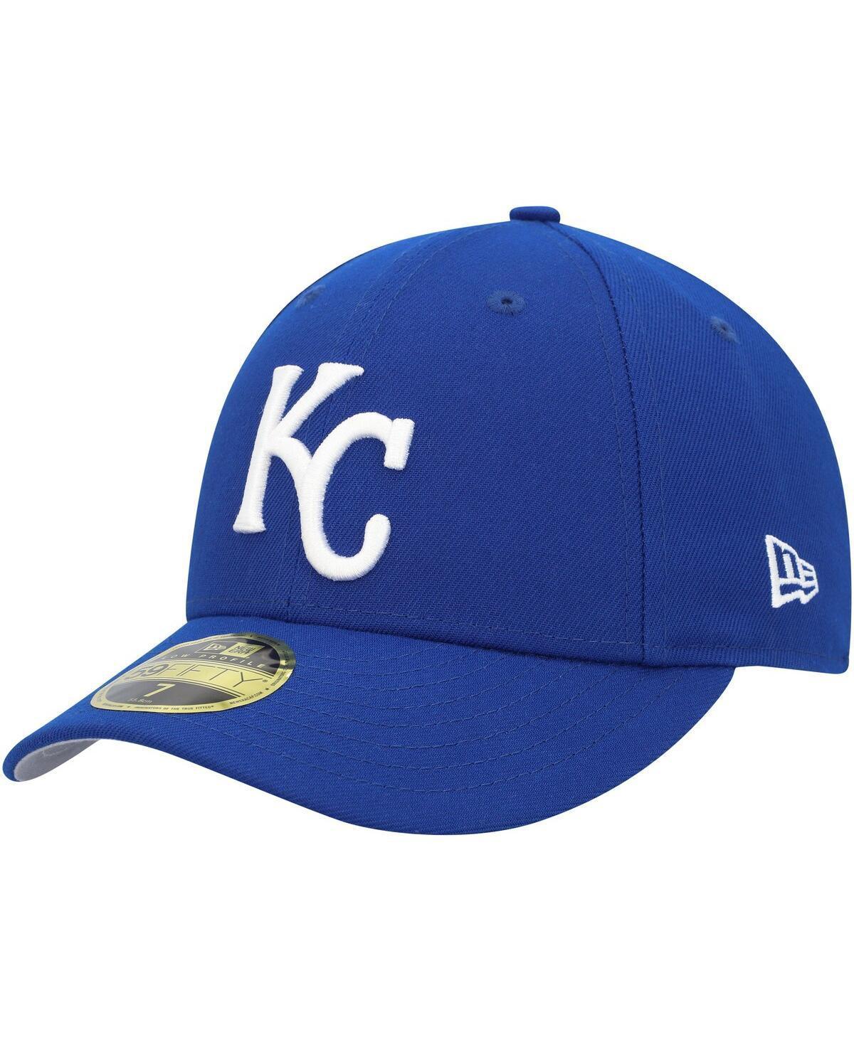 Mens New Era Royal Kansas City Royals White LogoLow Profile 59FIFTY Fitted Hat Product Image