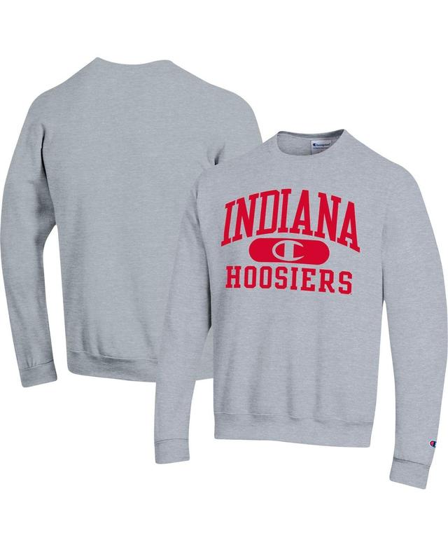 Mens Champion Heather Gray Indiana Hoosiers Arch Pill Sweatshirt Product Image