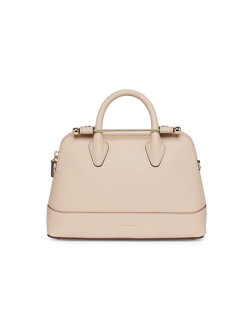 Womens Dome Mini Leather Top Handle Bag Product Image